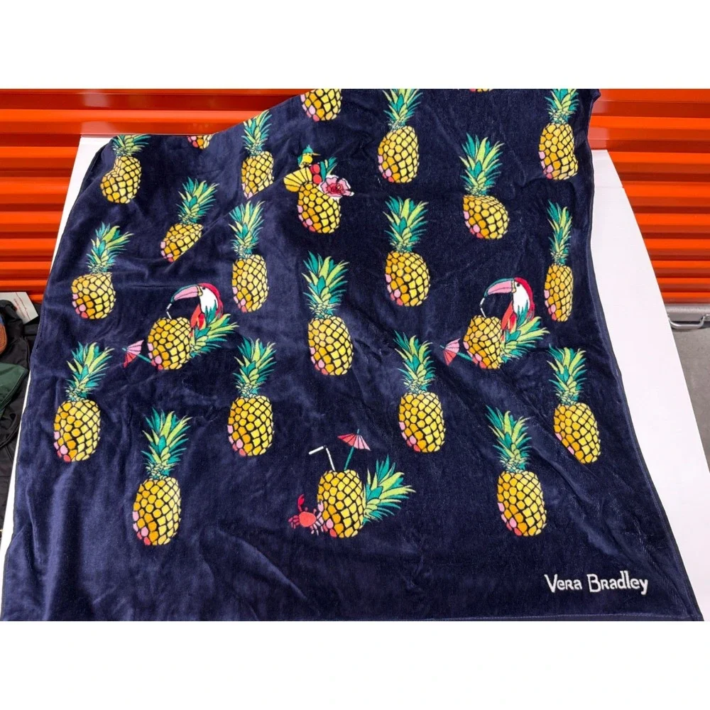 VERA BRADLEY TOUCAN PARTY TOTE, BEACH TOWEL & WRISTLET/ WALLET BEACH BAG SET - Picture 14 of 16